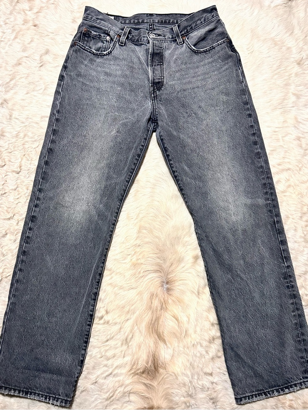 Levi’s 501 premium Gray Washed Straight-Leg haut de gamme Jeans 28x30